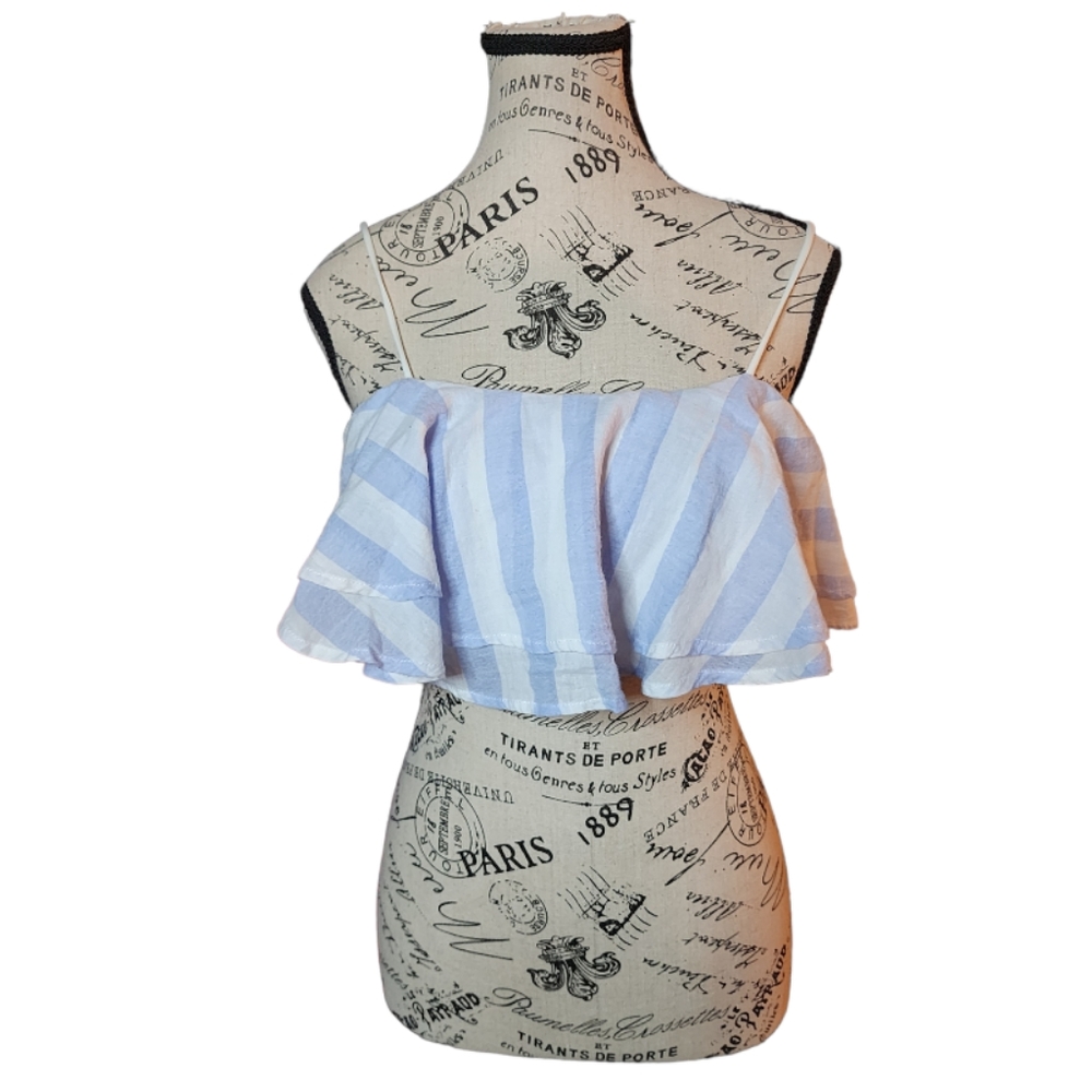 Hommage From Los Angeles Striped Crop Top Size Small